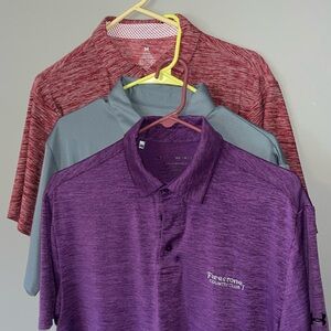 Lot of three golf polos. Callaway, Under Armour (Firestone), M Golf Men’s medium